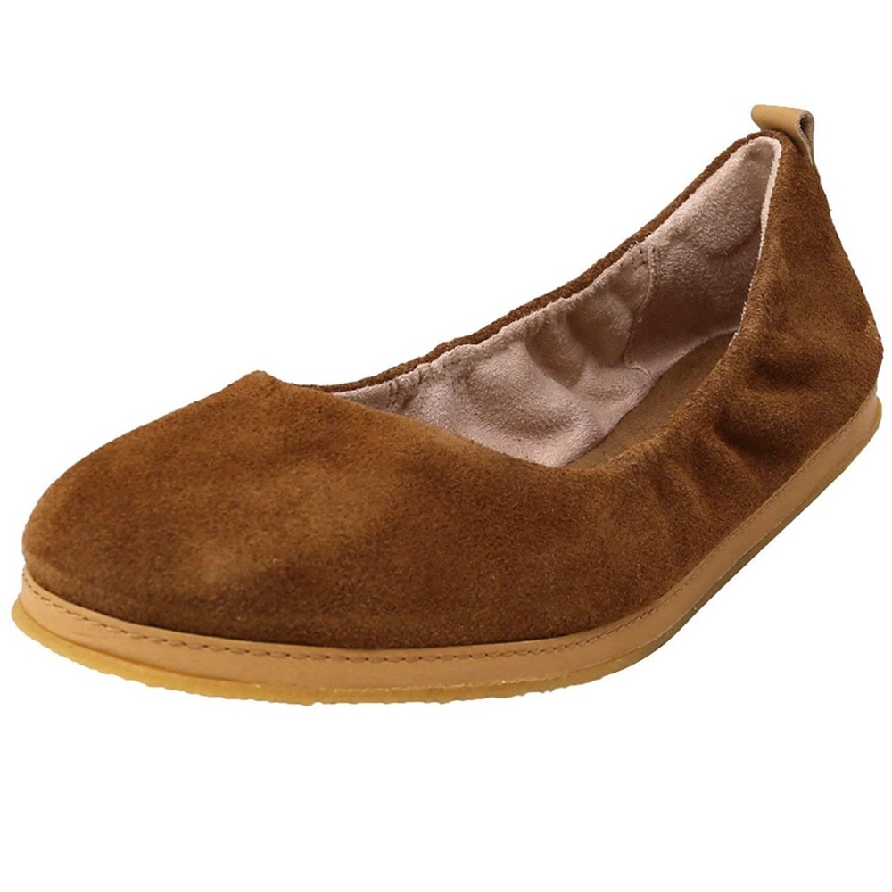 TOMS Olivia Ballet Flats, Sz 8 Brown Suede